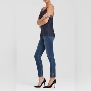 Citizens of Humanity Rocket High Rise Skinny Jeans, Studded Split Hem